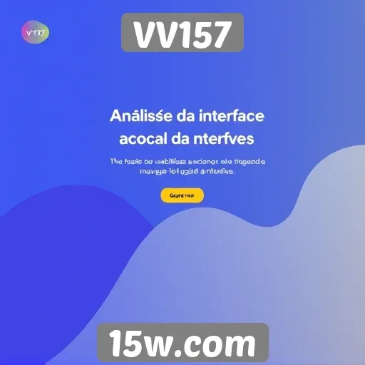 Análise da interface do site VV157